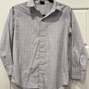 Izod Kids Checkered Button Down Shirt - Black and White